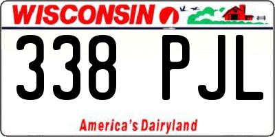 WI license plate 338PJL