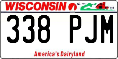 WI license plate 338PJM