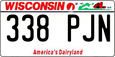 WI license plate 338PJN