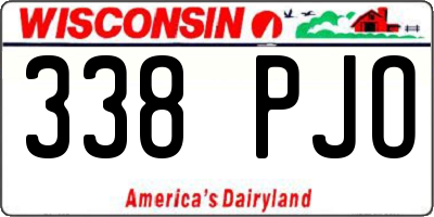 WI license plate 338PJO