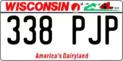 WI license plate 338PJP