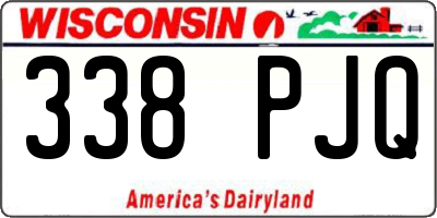 WI license plate 338PJQ