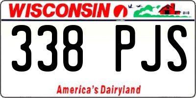 WI license plate 338PJS
