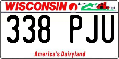 WI license plate 338PJU
