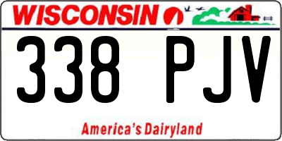 WI license plate 338PJV