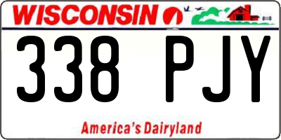 WI license plate 338PJY