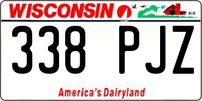 WI license plate 338PJZ