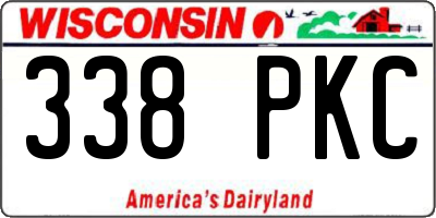 WI license plate 338PKC