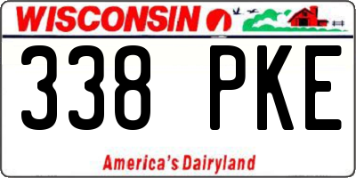 WI license plate 338PKE