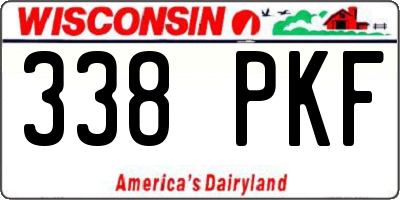 WI license plate 338PKF