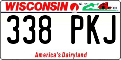 WI license plate 338PKJ