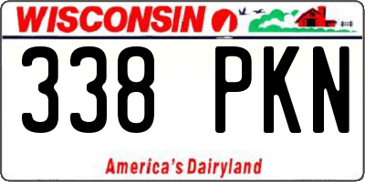 WI license plate 338PKN