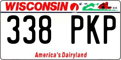 WI license plate 338PKP