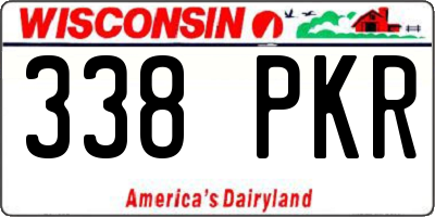 WI license plate 338PKR