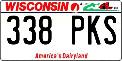 WI license plate 338PKS