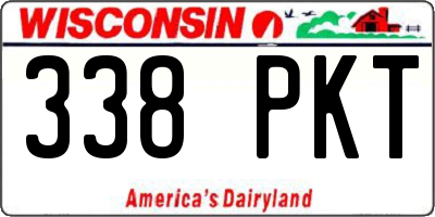 WI license plate 338PKT