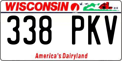 WI license plate 338PKV
