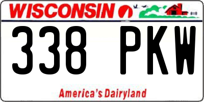 WI license plate 338PKW