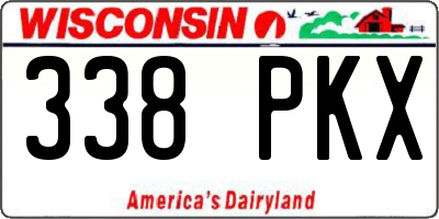 WI license plate 338PKX