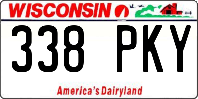 WI license plate 338PKY