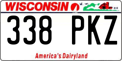 WI license plate 338PKZ