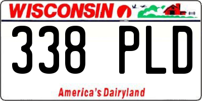 WI license plate 338PLD