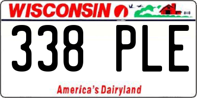 WI license plate 338PLE