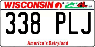 WI license plate 338PLJ