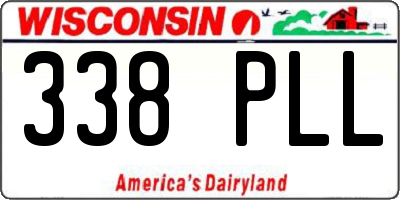 WI license plate 338PLL