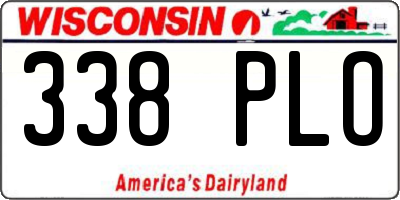 WI license plate 338PLO