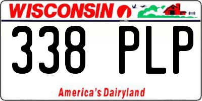 WI license plate 338PLP