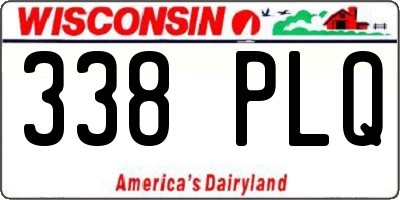 WI license plate 338PLQ