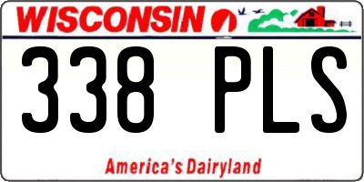 WI license plate 338PLS