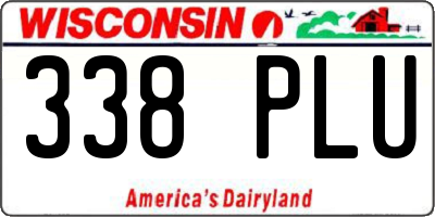 WI license plate 338PLU