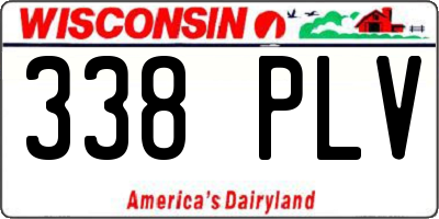 WI license plate 338PLV