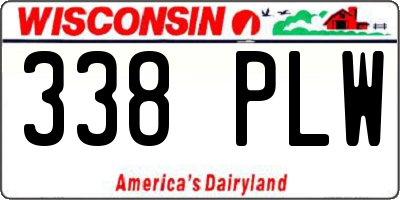 WI license plate 338PLW