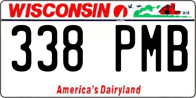 WI license plate 338PMB