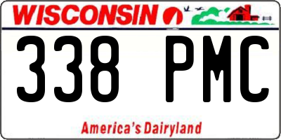 WI license plate 338PMC