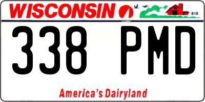 WI license plate 338PMD