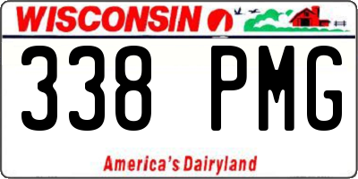 WI license plate 338PMG