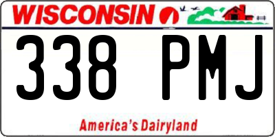 WI license plate 338PMJ