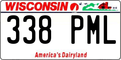 WI license plate 338PML