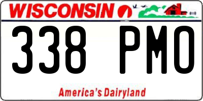 WI license plate 338PMO