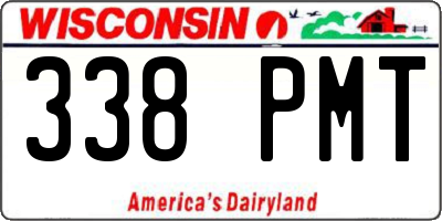 WI license plate 338PMT
