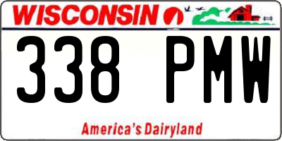 WI license plate 338PMW