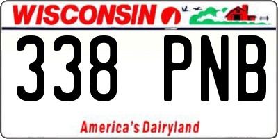 WI license plate 338PNB