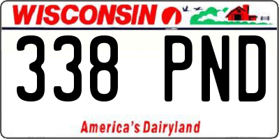 WI license plate 338PND