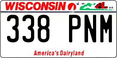 WI license plate 338PNM