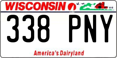 WI license plate 338PNY