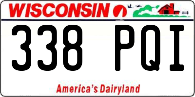 WI license plate 338PQI